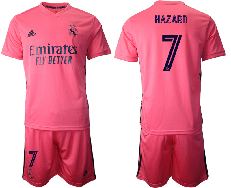 Men 2020-2021 club Real Madrid away #7 pink Soccer Jerseys->real madrid jersey->Soccer Club Jersey